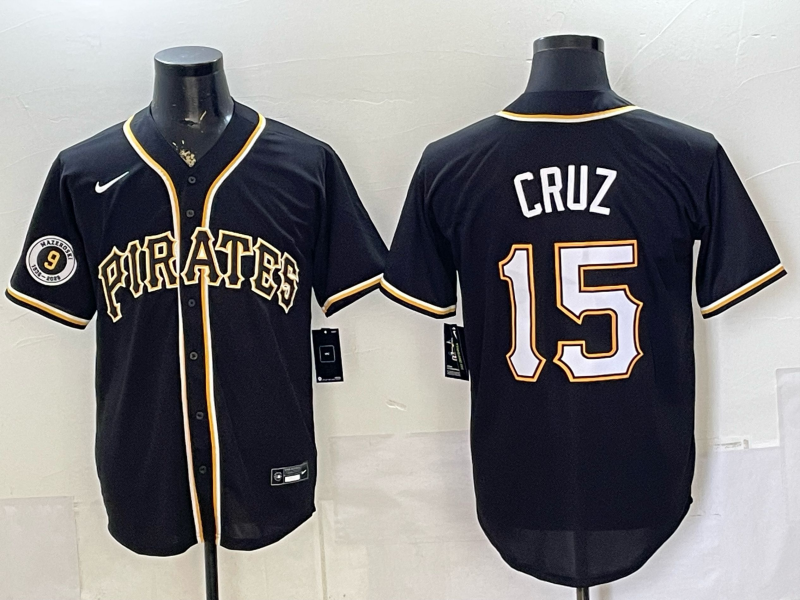 Men Pittsburgh Pirates #15 Cruz black Game 2026 Nike MLB Jersey 0528004